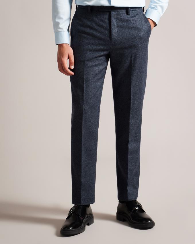 Pantalon Ted Baker Slim Wool Blend Bleu Marine Homme | VJZ-83053235